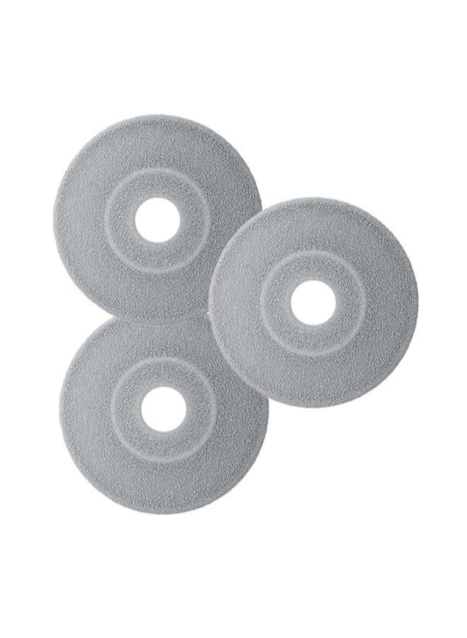 3 Pieces Round Mop Cloth Replacement Parts Wet Dry Round Mop Heads Microfiber Cleaning Pad Replacement Heads Washable  - Image 1