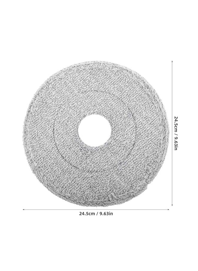 3 Pieces Round Mop Cloth Replacement Parts Wet Dry Round Mop Heads Microfiber Cleaning Pad Replacement Heads Washable  - Image 2