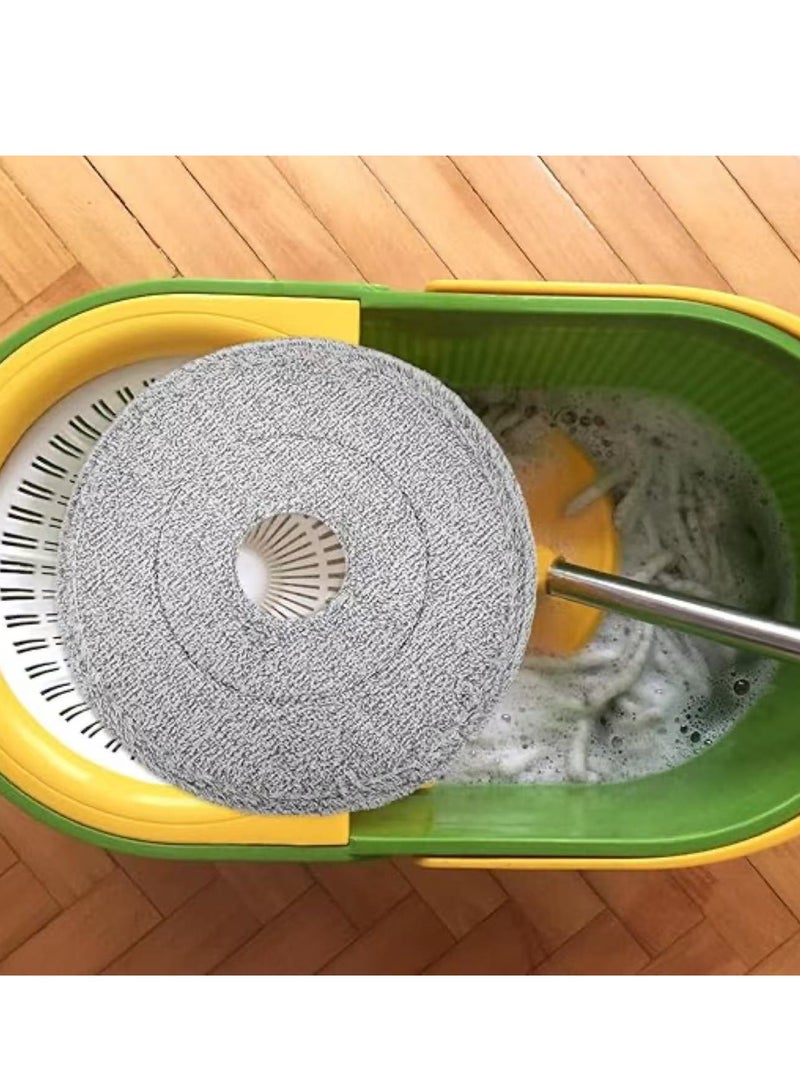 3 Pieces Round Mop Cloth Replacement Parts Wet Dry Round Mop Heads Microfiber Cleaning Pad Replacement Heads Washable  - Image 4