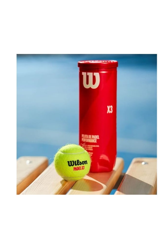 Wilson - WILSON PERFORMANCE PADEL BALL  3 BALL CAN - Image 1