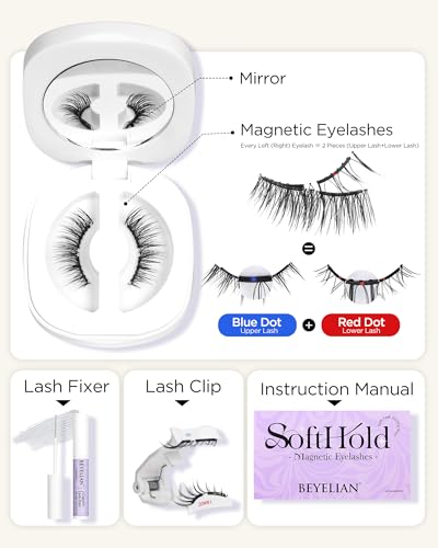 BEYELIAN Magnetic Eyelashes with Applicator Soft Magnetic Lashes Natural Look Comfortable Secure Fit Easy to Apply Reusable CS1042 - Image 3
