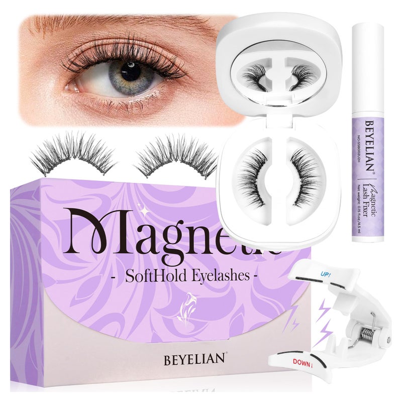 BEYELIAN Magnetic Eyelashes with Applicator Soft Magnetic Lashes Natural Look Comfortable Secure Fit Easy to Apply Reusable CS1042 - Image 2