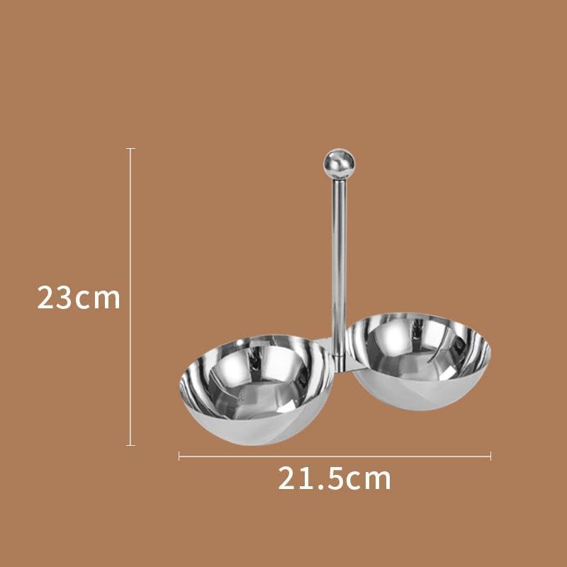Serving Bowl Condiment Cup Soy Sauce Dishes Snack Stand for Fruit Restaurant, 2 Grid S - Image 4