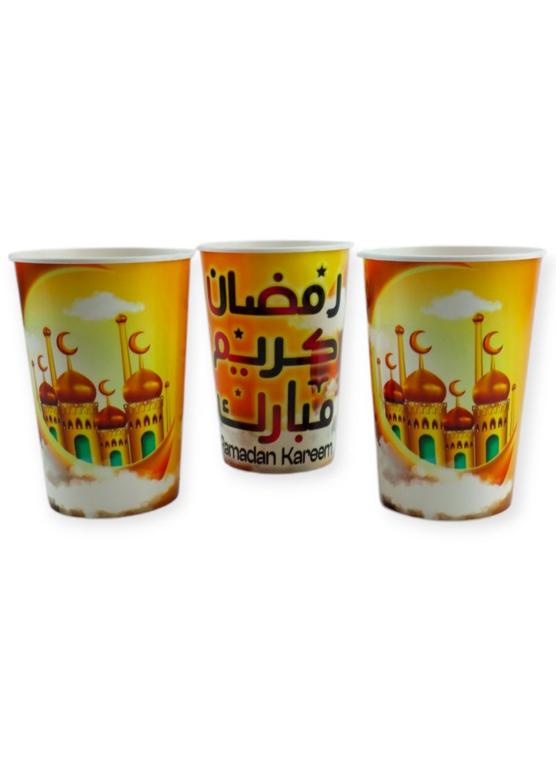 أكواب رمضان البلاستيكية القابلة لإعادة الاستخدام - 3 قطع.  - Image 1