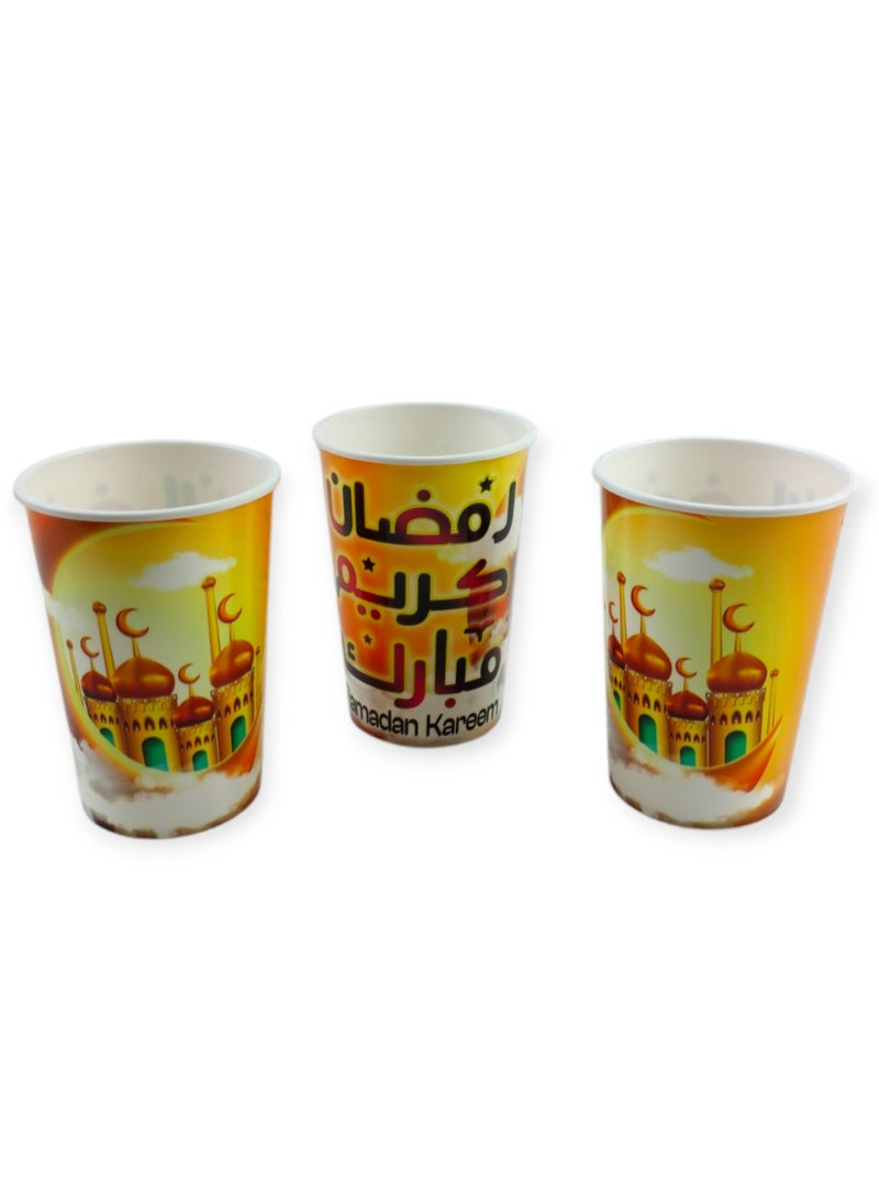 أكواب رمضان البلاستيكية القابلة لإعادة الاستخدام - 3 قطع.  - Image 3