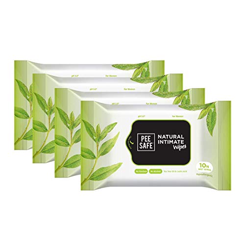 PEE SAFE Peesafe Natural Intimate Wipes 10 Count Pack of 4 - Image 2