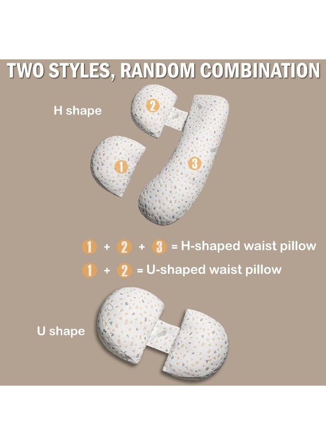 Oskeray Pregnancy Pillow for Sleeping, Baby Bub Maternity Pillow Support for Hips, Backs, Legs, Maternity Pillow with Detachable and Adjustable Pillow Cover - Image 2