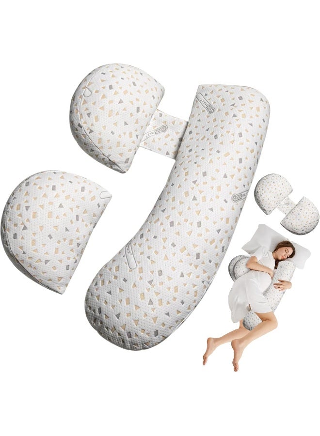 Oskeray Pregnancy Pillow for Sleeping, Baby Bub Maternity Pillow Support for Hips, Backs, Legs, Maternity Pillow with Detachable and Adjustable Pillow Cover - Image 1