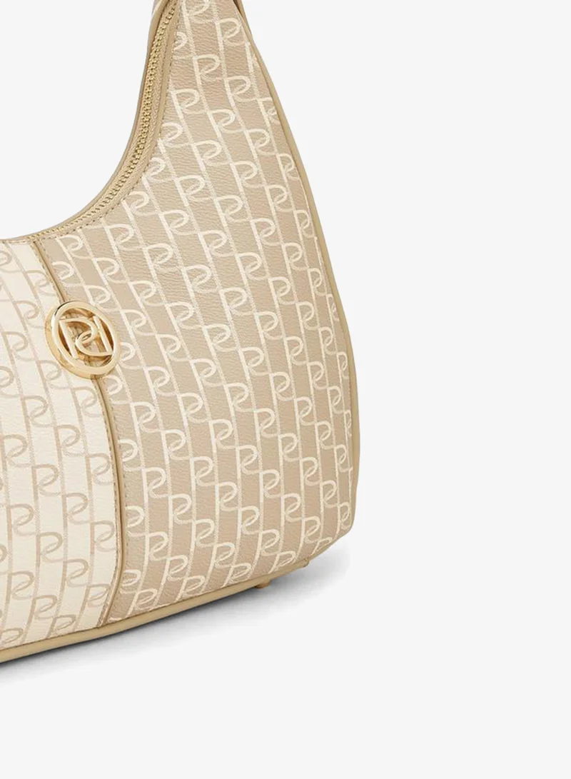 Paprika MULTICOLOR Monogram Print Shoulder Bag With Zip Closure for Women | Best Price UAE