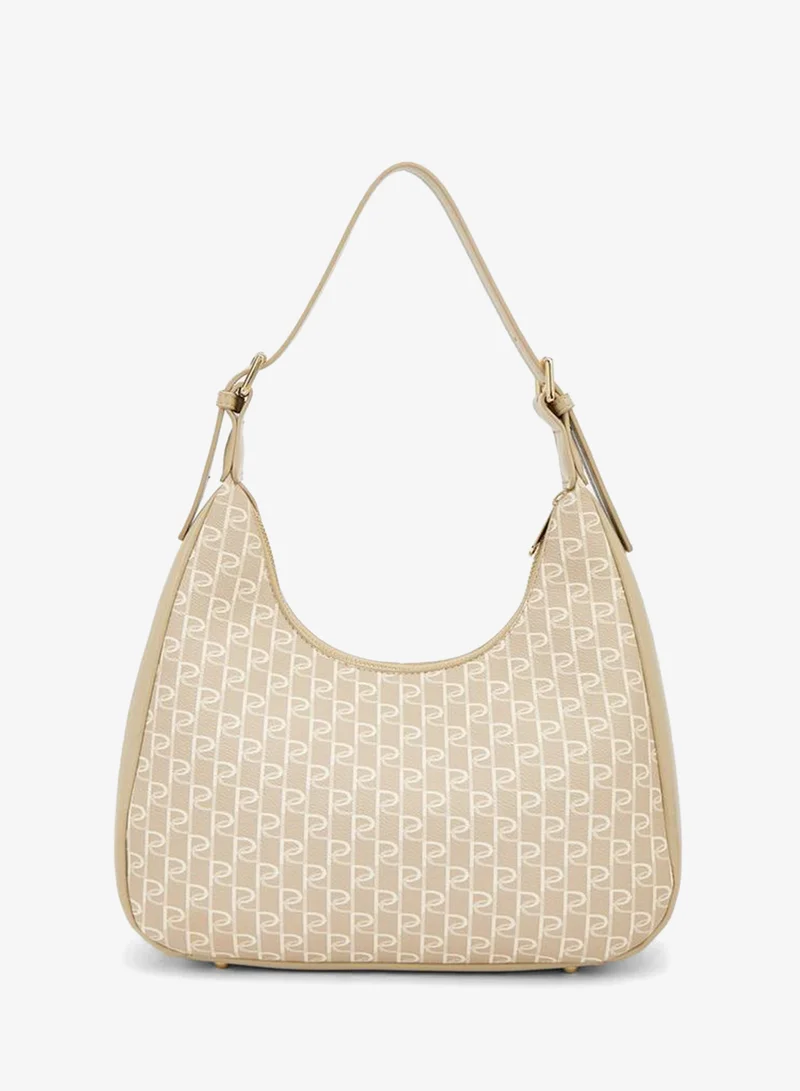 Paprika MULTICOLOR Monogram Print Shoulder Bag With Zip Closure for Women | Best Price UAE