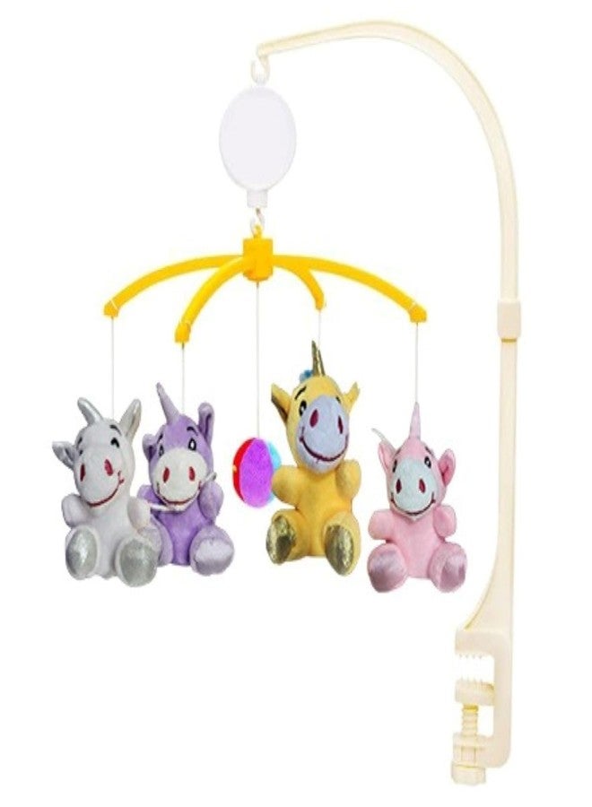 Braintastic لعبة موسيقية متحركة لسرير الأطفال من برينتاستيك مع خشخيشة على شكل وحيد القرن للأطفال حديثي الولادة، من عمر 0 إلى سنتين، لعبة دوارة تلقائية مع موسيقى هادئة ناعمة - Image 1