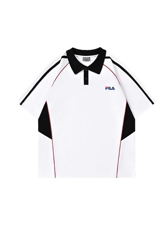 FILA lapel short sleeve Polo shirt, unisex. Suitable for outdoor sports and fitness. - Image 3
