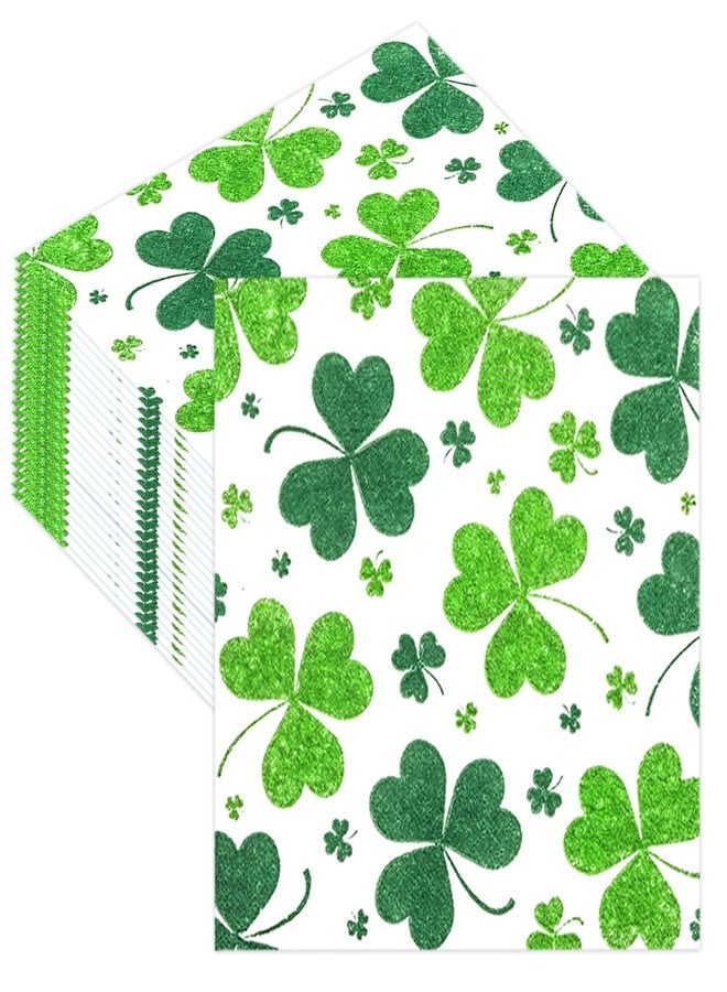 HiEnjoin 50 Pack St. Patrick's Day Paper Napkins, Disposable Green Shamrock Napkins for St. Patrick's Day Holiday Party Supplies - Image 1
