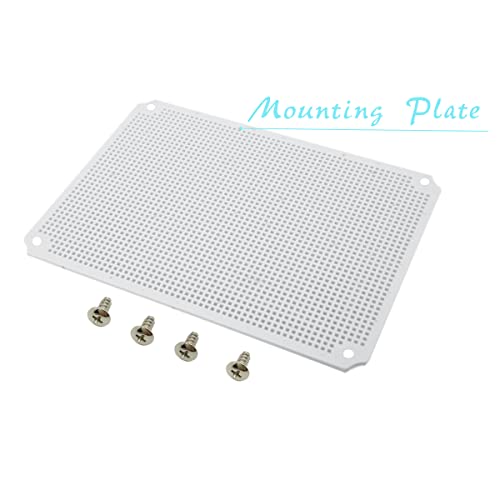 Zulkit Junction Box ABS Plastic Waterproof IP65 Electrical Boxes Hinged Shell Clear Cover Outdoor Universal Project Enclosure with Mounting Plate and Wall Brackets 15.4x11.4X 6.3inch (390x290x160 mm) - Image 4