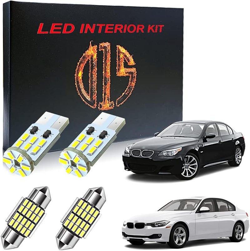 D15 Lighting LED Interior Light Kit for BMW E46 E60 E63 E83 E84 E90 F06 M3 M5 6000k White Can-bus Error Free (17 Pieces) - Image 1
