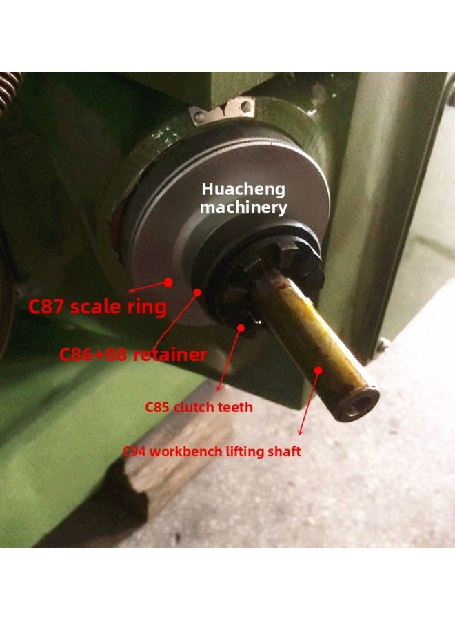 Turret Milling MaChine Handle Umbrella-shaped Gear Axis SCrew Shaft WorkbenCh C94 Adjustable Axis Lift Handle-Color:C94+c77 Umbrella Gear Set  - Image 4