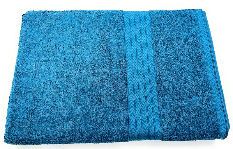 Bombay Dyeing منشفة استحمام ناعمة من قطن 100% من بومباي داينج توليب 450 جرام - حجم كبير (أكوا بلو) - Image 2