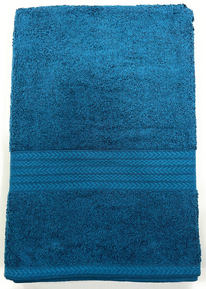 Bombay Dyeing منشفة استحمام ناعمة من قطن 100% من بومباي داينج توليب 450 جرام - حجم كبير (أكوا بلو) - Image 1