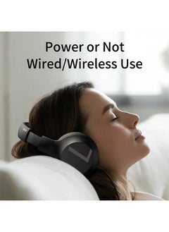REMAX Over-Ear Wireless Headphone, Stereo Deep Bass Bluetooth Earphone, for Phone/PC, RB-660HB, Black  - Image 3