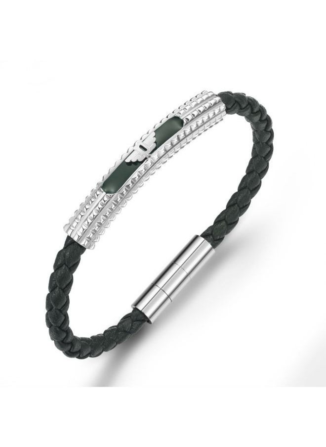 POLICE Urban Texture Bracelet For Men Black Leather  - Image 1