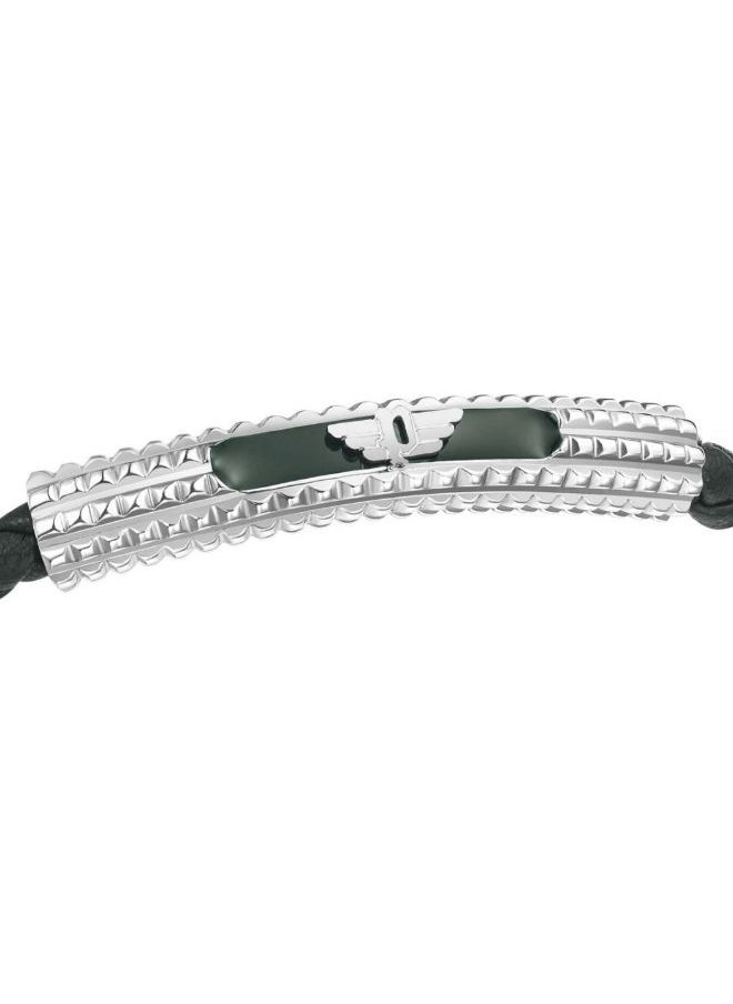 POLICE Urban Texture Bracelet For Men Black Leather  - Image 3