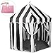 Vincreem Large Tent for Kids 55 X 53 Kids Playhouse Black and White Stripe Tent for Carnival Party Supplies for Play and Games Indoor and Outdoor Camping Activity Toys - Image 4