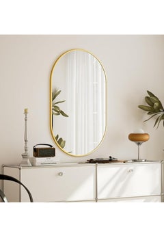 Generic Bathroom Mirror Full Length Mirror Wall Mounted Oval Mirror Makeup Mirror Dressing Mirror Frame Mirror for Bathroom Living Room Bedroom (50*83CM)  - Image 1