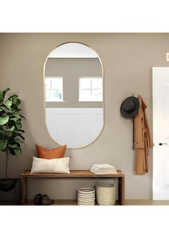 Generic Bathroom Mirror Full Length Mirror Wall Mounted Oval Mirror Makeup Mirror Dressing Mirror Frame Mirror for Bathroom Living Room Bedroom (50*83CM)  - Image 4