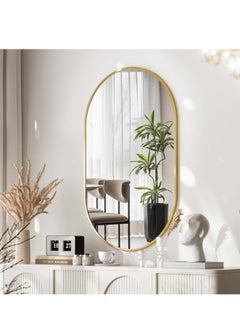 Generic Bathroom Mirror Full Length Mirror Wall Mounted Oval Mirror Makeup Mirror Dressing Mirror Frame Mirror for Bathroom Living Room Bedroom (50*83CM)  - Image 2