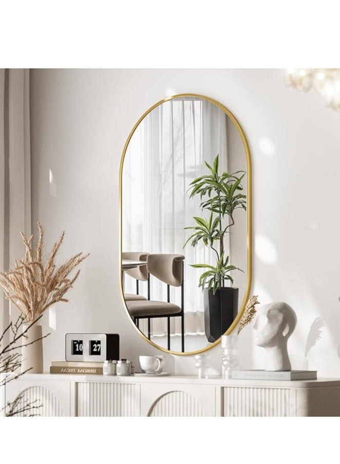 مرايا الحمام كامل طول المرايا الجدار الشنق المرايا البيضاوية الرأسي أو الأفقي شنقا مرايا التجميل - Image 2