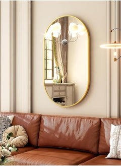 Generic Bathroom Mirror Full Length Mirror Wall Mounted Oval Mirror Makeup Mirror Dressing Mirror Frame Mirror for Bathroom Living Room Bedroom (50*83CM)  - Image 3