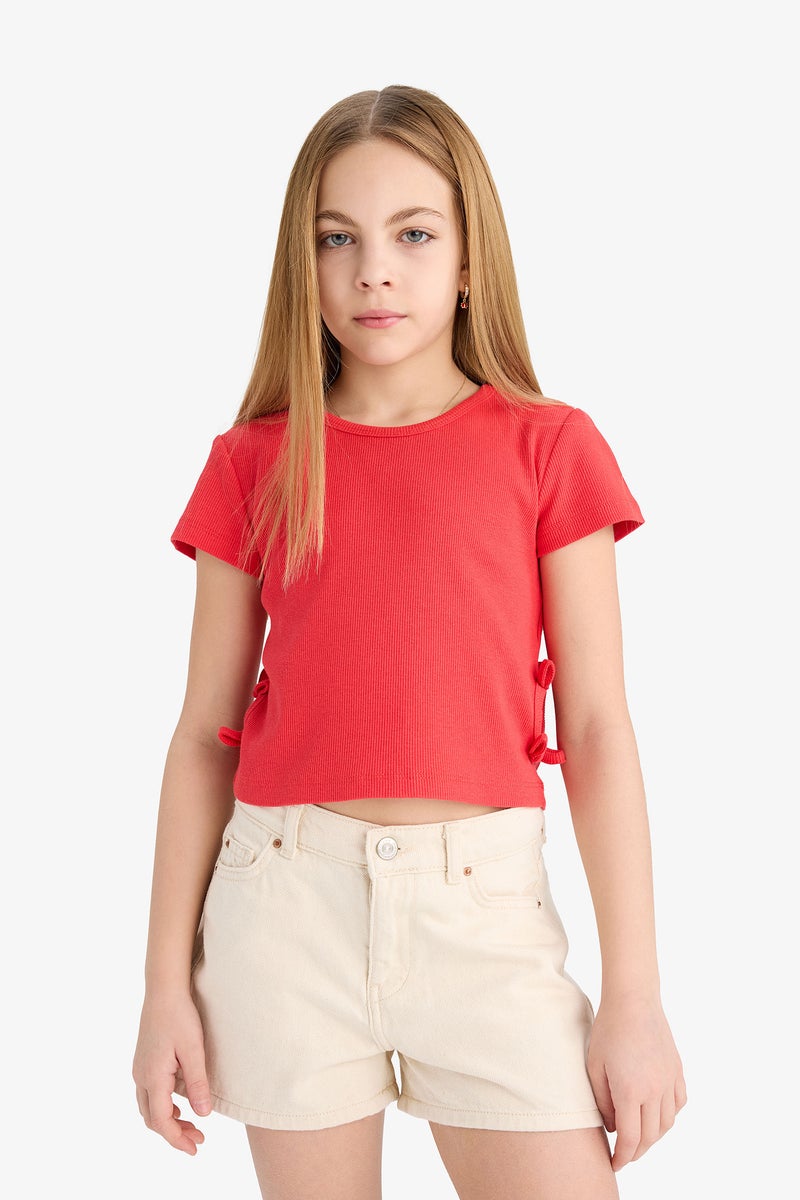 ديفاكتو تيشيرت نص كم ريبانا سليم فيت برقبة مستديرة - Image 3