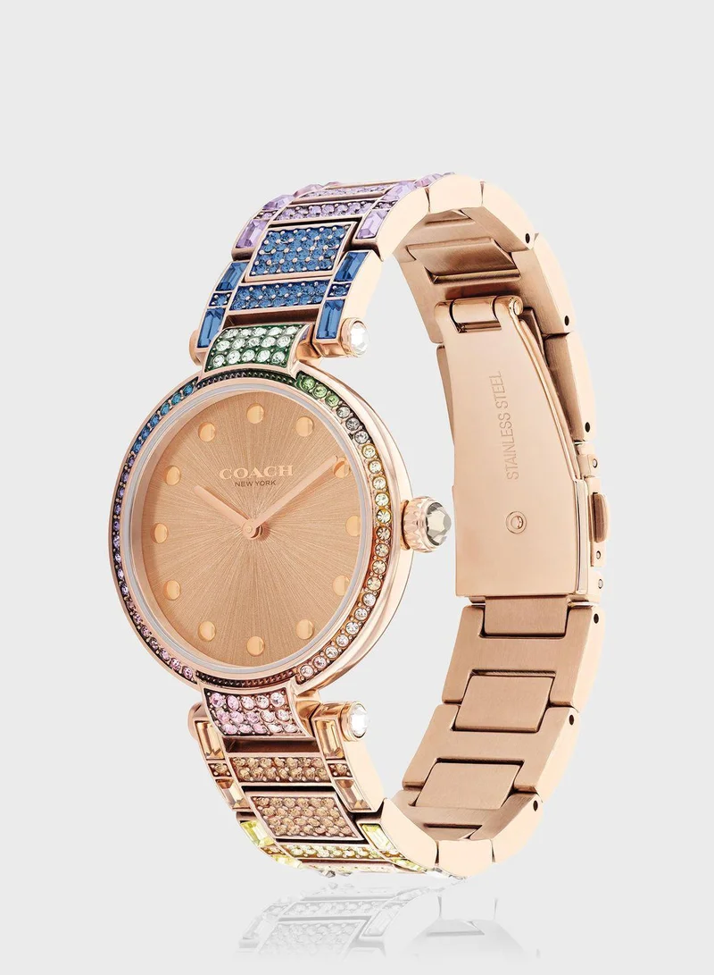 COACH Cary Steel Strap Analog Watch