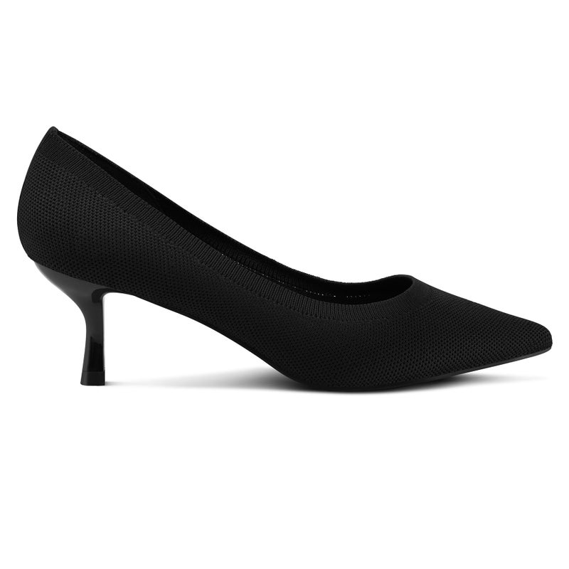 mysoft Kitten Heels for Women Low Heel Pumps 2 Inch Closed Toe Wedding Dress Shoes - Image 4