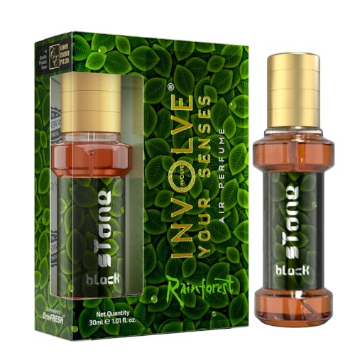 Involve your senses INVOLVE Rainforest Black Stone Scent Car Perfume - IRF09-30 ml | Fresh Fine Fragrance Spray Air Freshener| Car Accessories Interior | Long Lasting Fragrance| Car Fresheners - Image 1