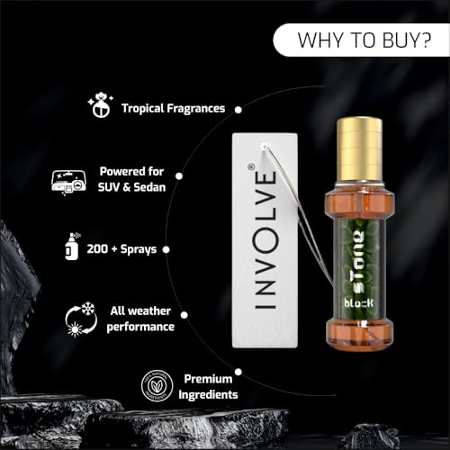 Involve your senses INVOLVE Rainforest Black Stone Scent Car Perfume - IRF09-30 ml | Fresh Fine Fragrance Spray Air Freshener| Car Accessories Interior | Long Lasting Fragrance| Car Fresheners - Image 5