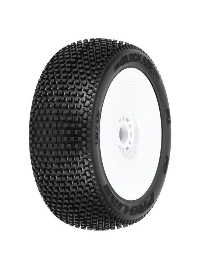 Pro-line Racing 1/8 Blockade S3 Front/Rear Buggy Tires Mounted 17Mm White 2 Pro9039233 - Image 1