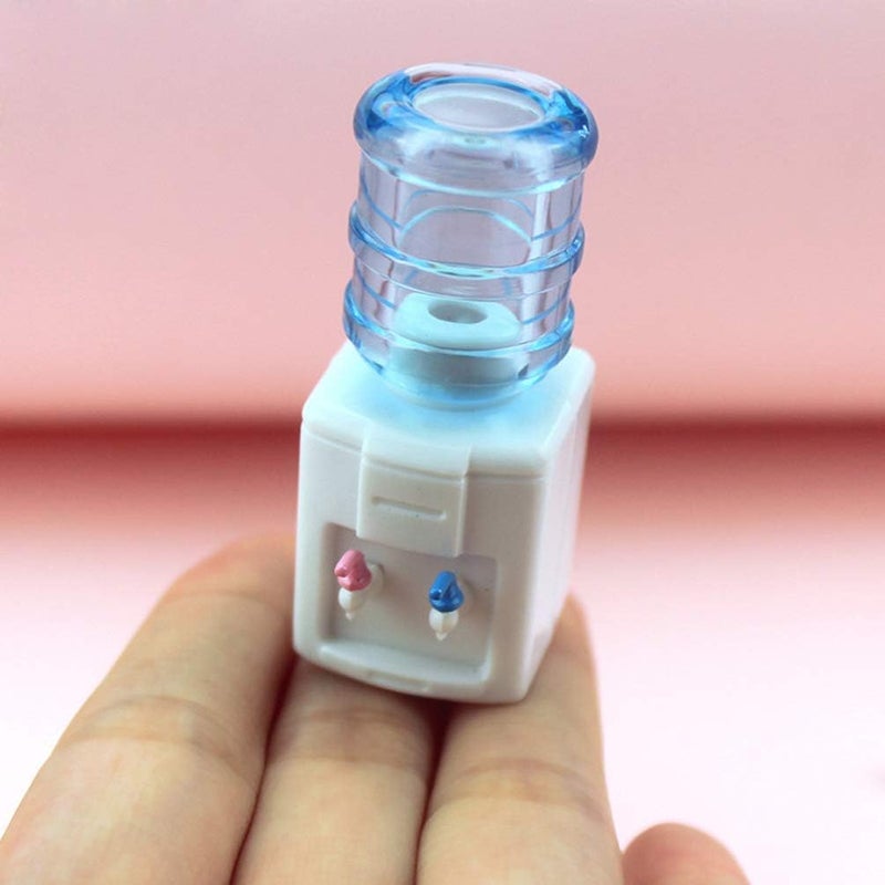 comfrt 2 Sets Dollhouse Water Dispenser Plastic Miniature Water Dispenser Mini Household Water Cooler Toy Dollhouse Furniture Accessory Decoration - Image 3