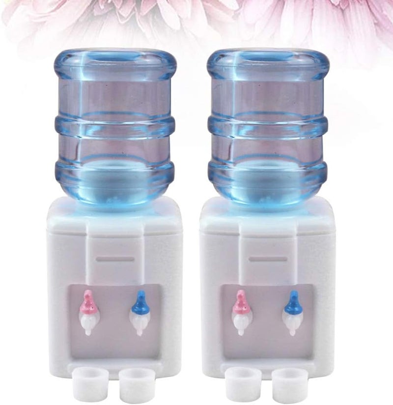 comfrt 2 Sets Dollhouse Water Dispenser Plastic Miniature Water Dispenser Mini Household Water Cooler Toy Dollhouse Furniture Accessory Decoration - Image 4
