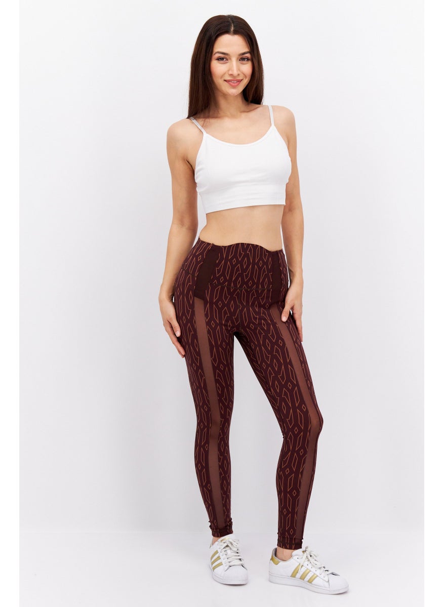 Adidas Adidas x Ivy Park Women Sport Fit Training Leggings, Brown  - Image 2