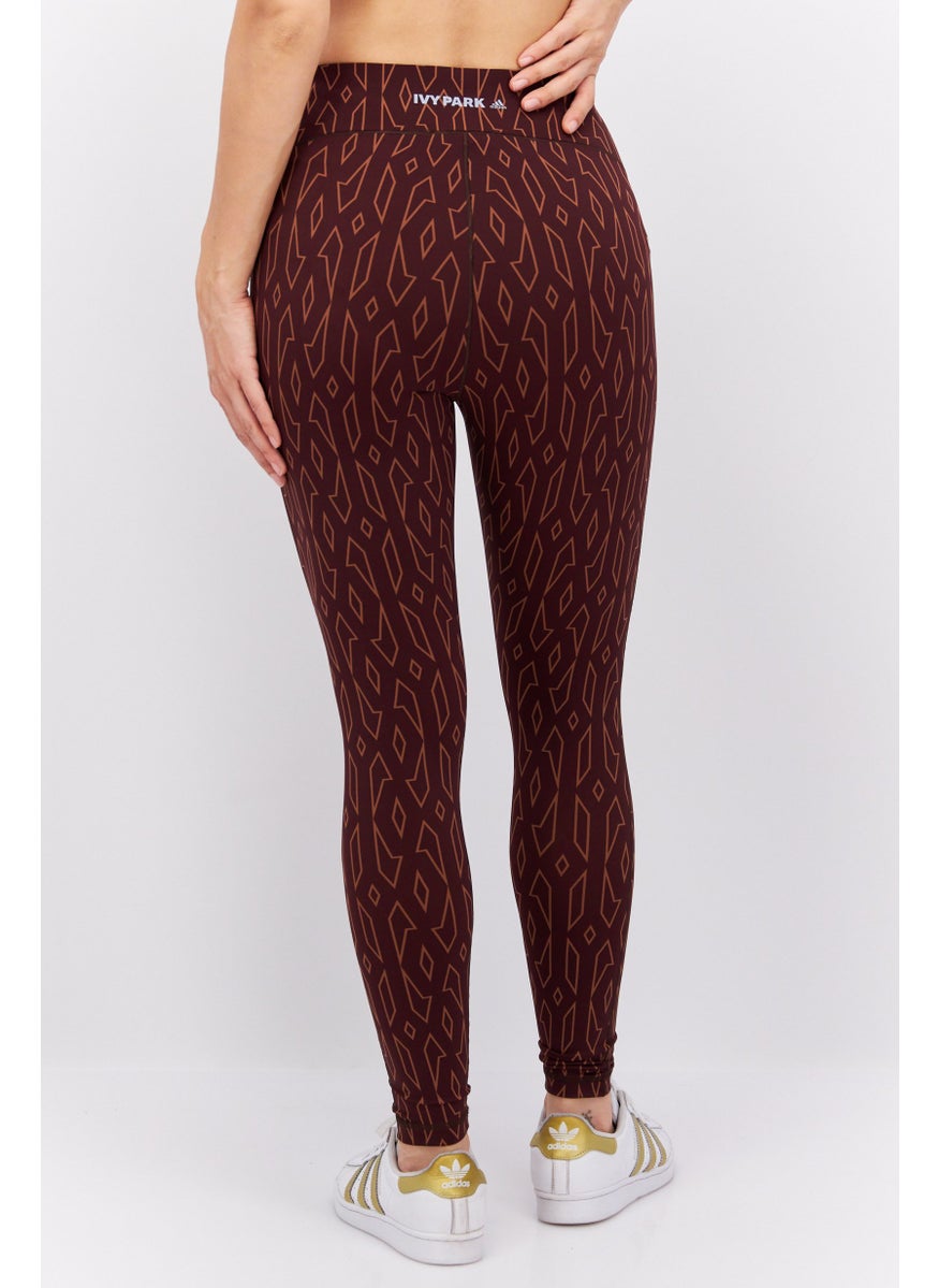 Adidas Adidas x Ivy Park Women Sport Fit Training Leggings, Brown  - Image 3