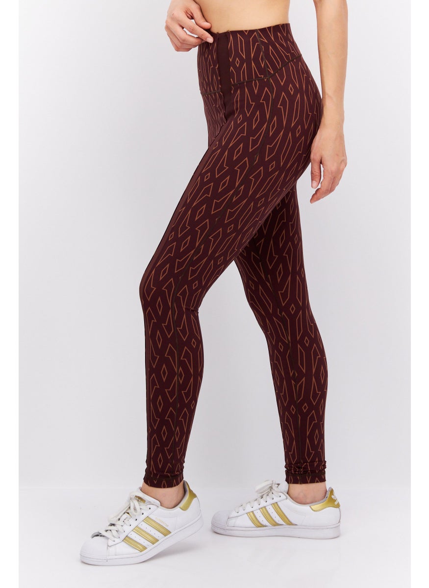 Adidas Adidas x Ivy Park Women Sport Fit Training Leggings, Brown  - Image 4