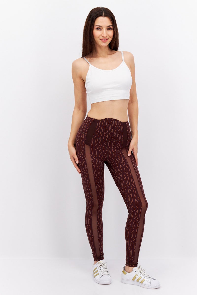 Adidas Adidas x Ivy Park Women Sport Fit Training Leggings, Brown - Image 2