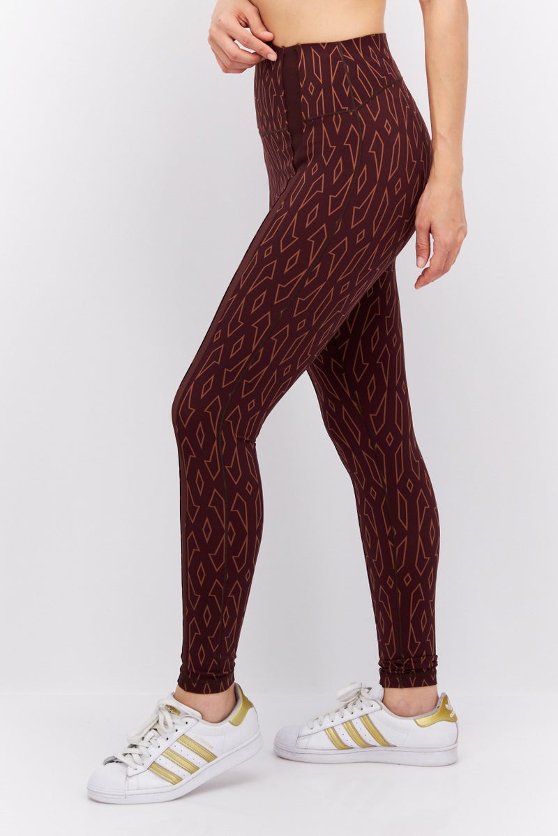 Adidas x Ivy Park Women Sport Fit Training Leggings, Brown - Image 4