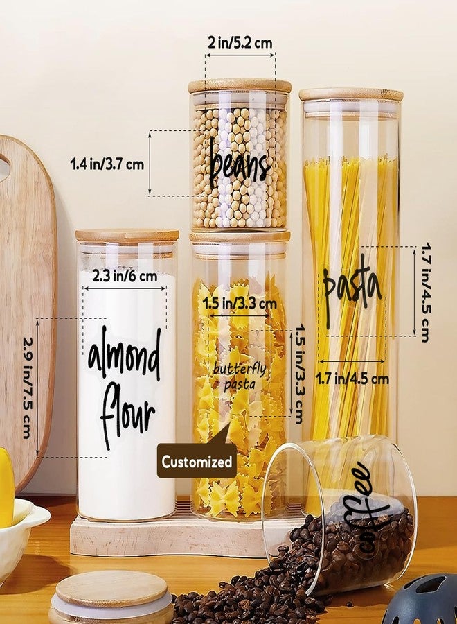 Aixoom 170 PCS Pantry Labels for Containers, Preprinted Black Script Kitchen Labels for Food Storage Jar Spice Bottle - Image 3