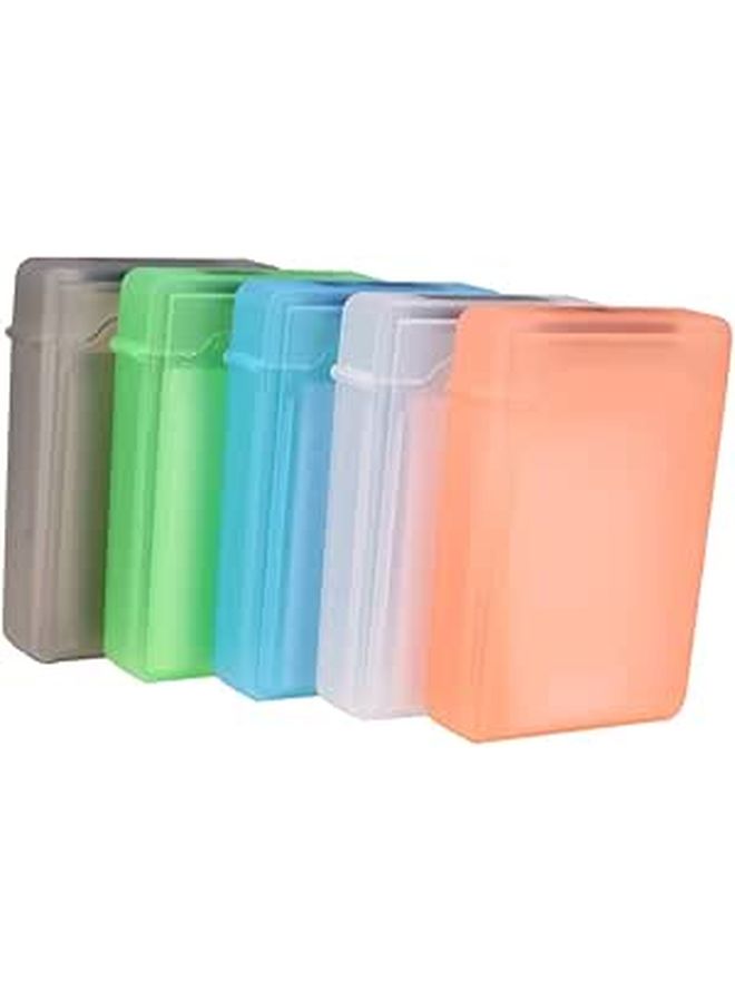 5 Pack Anti Static Hard Drive Case Portable Storage Box Mixed Colors Easy Identification - Image 1