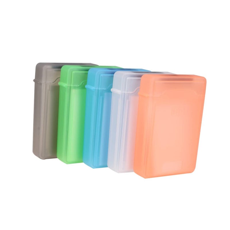 5 Pack Anti Static Hard Drive Case Portable Storage Box Mixed Colors Easy Identification - Image 2