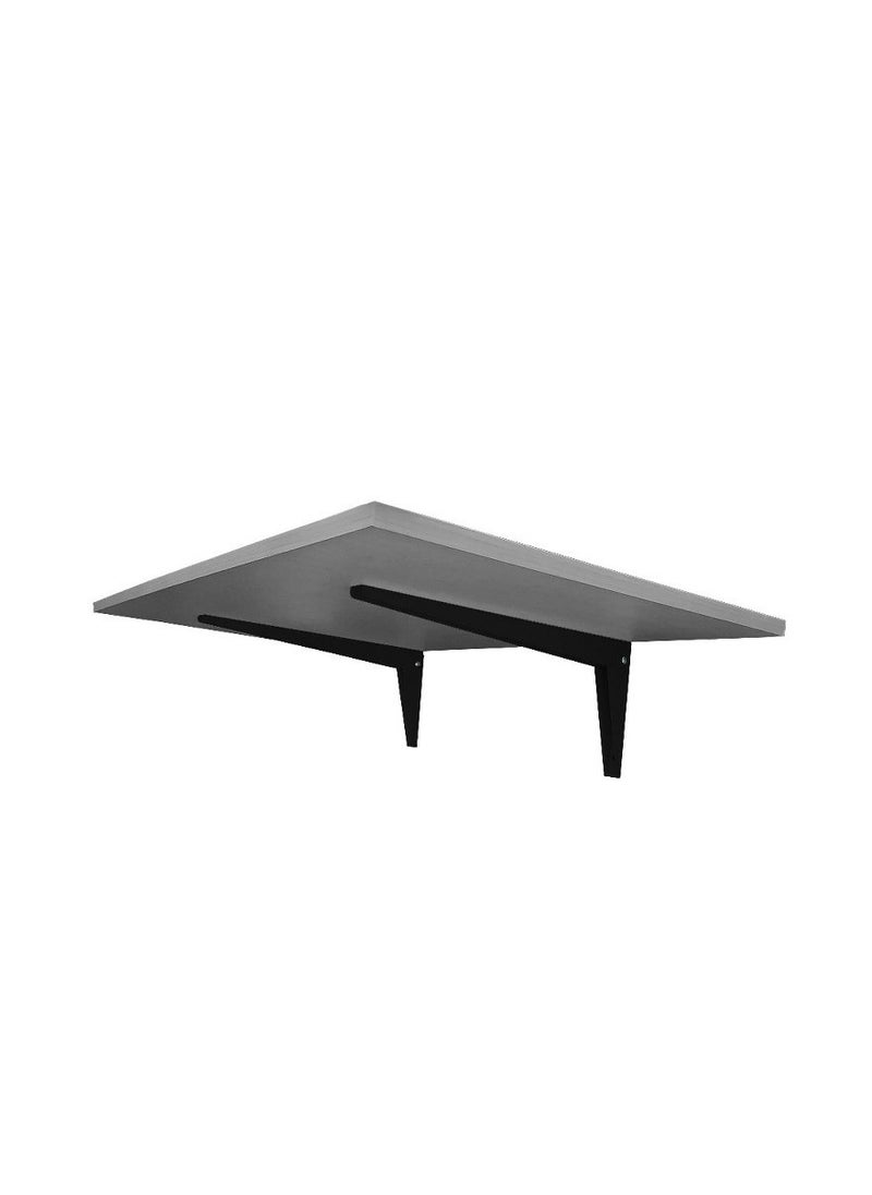 Home Gallery - Wall Mounted folding Drop Leaf Desk Grey - Image 1