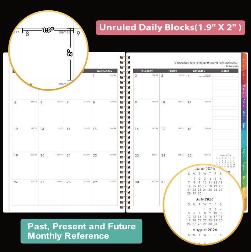 Coboll 2026-2029 Monthly Planner - 3 Year Monthly Planner 2026-2029, July 2026 - June 2029, 36 Months Calendar with Colorful Tabs & Inner Pocket, 9" x 11" - Image 4