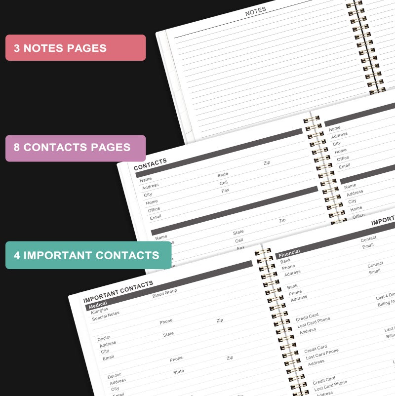Coboll 2026-2029 Monthly Planner - 3 Year Monthly Planner 2026-2029, July 2026 - June 2029, 36 Months Calendar with Colorful Tabs & Inner Pocket, 9" x 11" - Image 5